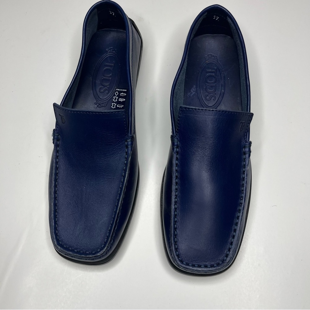 TODS dark blue shoes loafers
